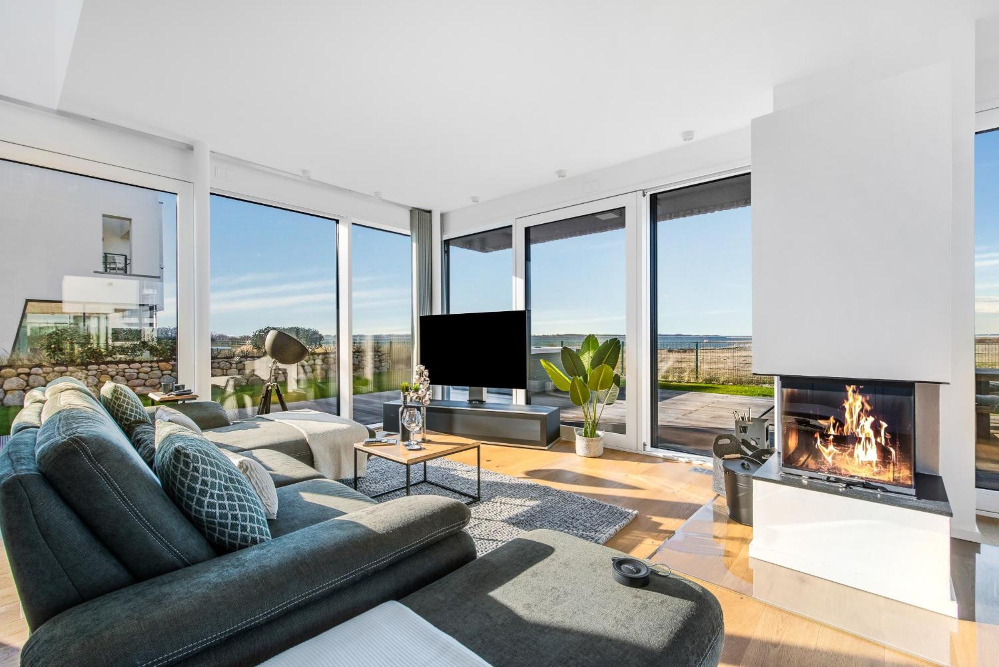 Neu Villa King Erste Lage, Dachterrasse, Meerblick, Carport, Kamin, Sauna, Terrasse, Aussenrolllaeden Olpenitz Buitenkant foto