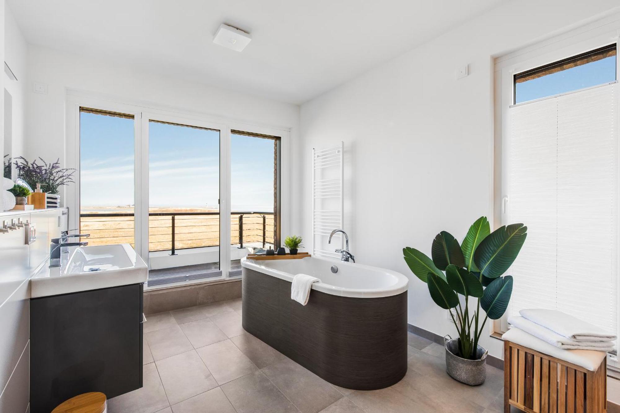 Neu Villa King Erste Lage, Dachterrasse, Meerblick, Carport, Kamin, Sauna, Terrasse, Aussenrolllaeden Olpenitz Buitenkant foto