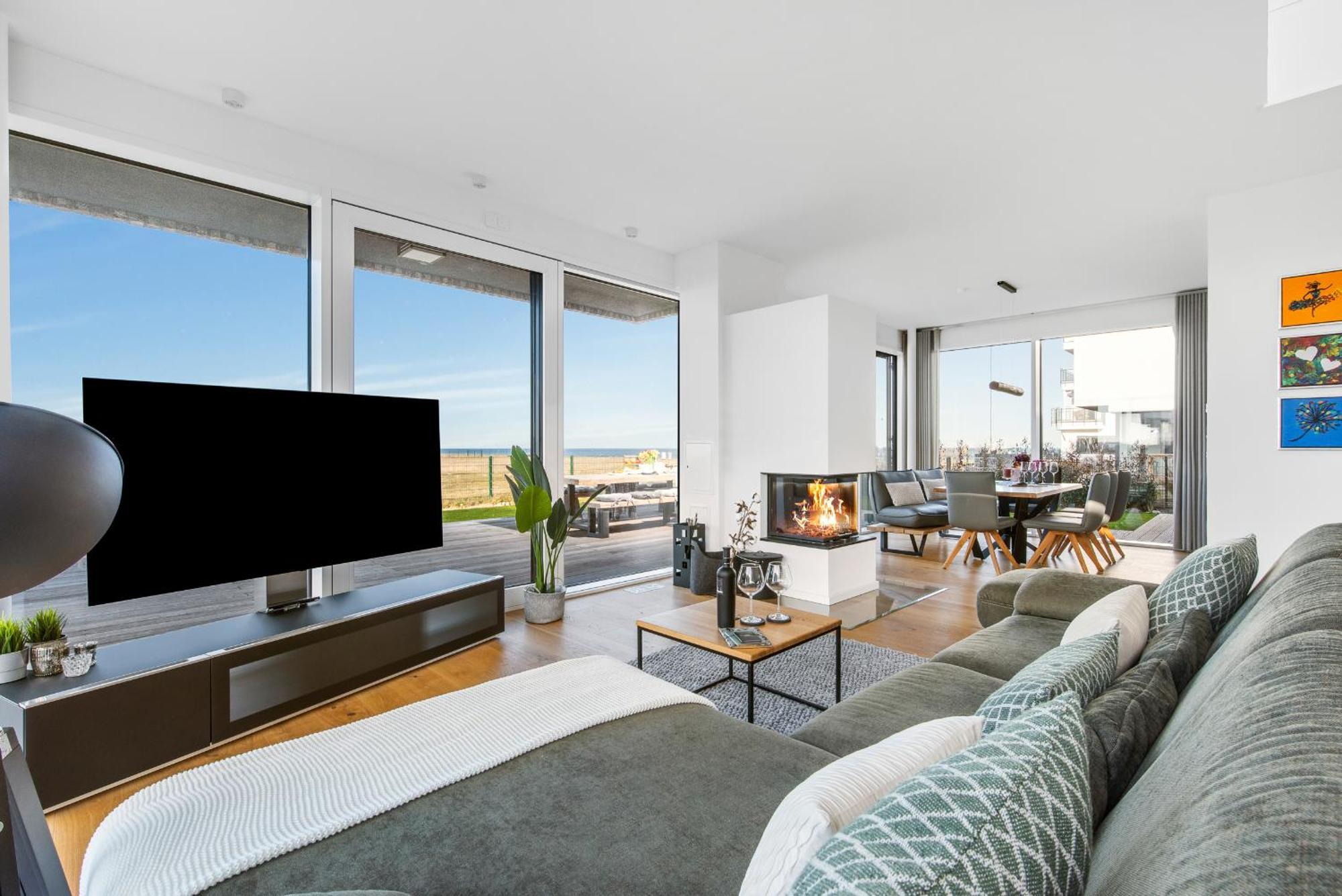 Neu Villa King Erste Lage, Dachterrasse, Meerblick, Carport, Kamin, Sauna, Terrasse, Aussenrolllaeden Olpenitz Buitenkant foto