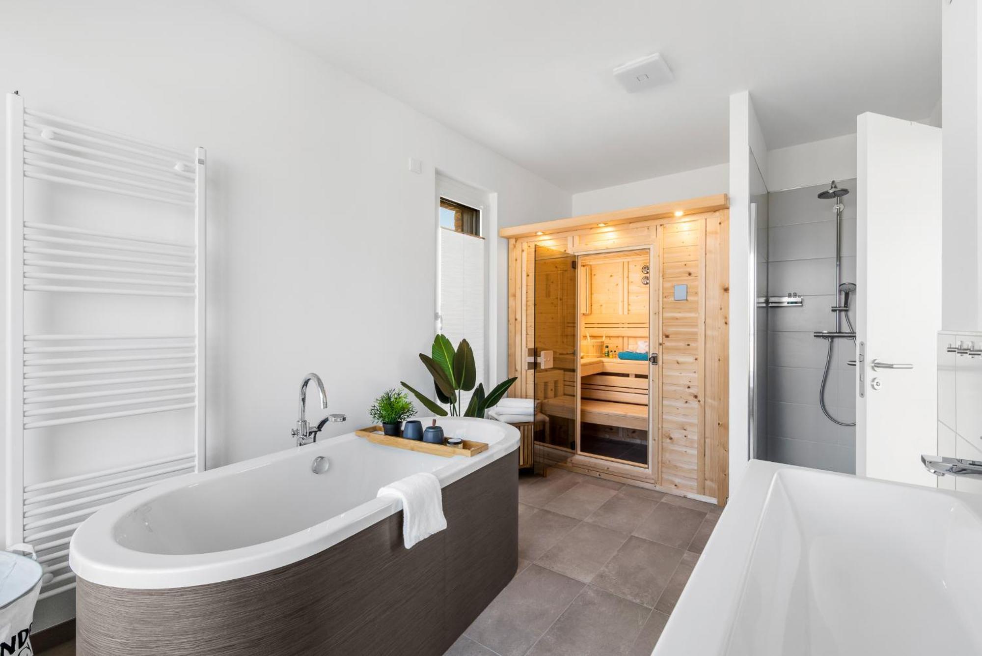 Neu Villa King Erste Lage, Dachterrasse, Meerblick, Carport, Kamin, Sauna, Terrasse, Aussenrolllaeden Olpenitz Buitenkant foto